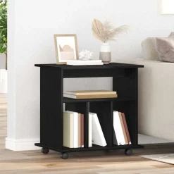 vidaXL Armarios Y Almacenamiento-Gabinete rodante con rueda 60 x 45 x 55 cm
