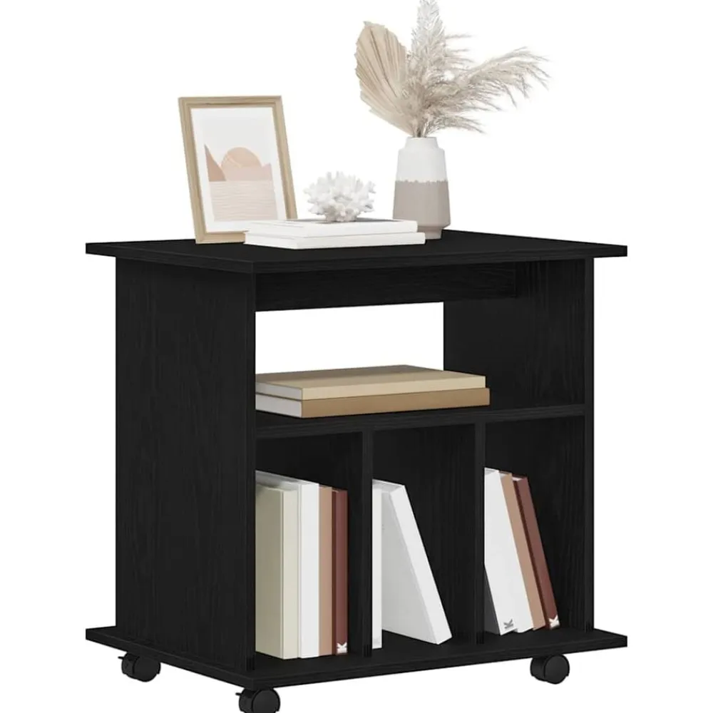 vidaXL Armarios Y Almacenamiento-Gabinete rodante con rueda 60 x 45 x 55 cm