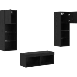 vidaXL Muebles Tv-Gabinetes de pared para TV 4 pcs
