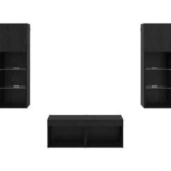 vidaXL Muebles Tv-Gabinetes de pared para TV 4 pcs