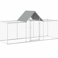 vidaXL Productos Para Mascotas-Gallinero acero galvanizado 3x1x1,5 m