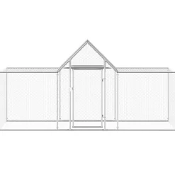 vidaXL Productos Para Mascotas-Gallinero acero galvanizado 3x1x1,5 m
