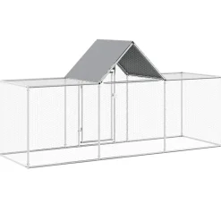 vidaXL Productos Para Mascotas-Gallinero acero galvanizado 3x1x1,5 m