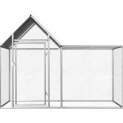 vidaXL Productos Para Mascotas-Gallinero acero galvanizado 2x1x1,5 m