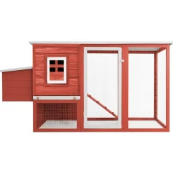 vidaXL Productos Para Mascotas-Gallinero con 1 jaula para huevos madera