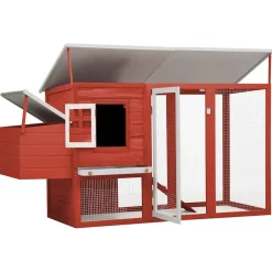 vidaXL Productos Para Mascotas-Gallinero con 1 jaula para huevos madera
