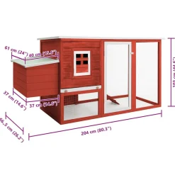 vidaXL Productos Para Mascotas-Gallinero con 1 jaula para huevos madera