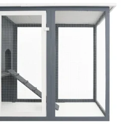vidaXL Productos Para Mascotas-Gallinero con 1 jaula para huevos madera