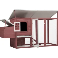 vidaXL Gallinero con 1 jaula para huevos madera marrón Marr&oacute;n Best