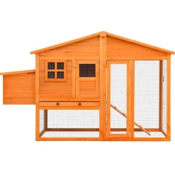 vidaXL Productos Para Mascotas-Gallinero con ponedero madera maciza de abeto