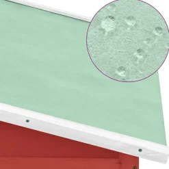 vidaXL Productos Para Mascotas-Gallinero con ponedero madera maciza abeto y blanco