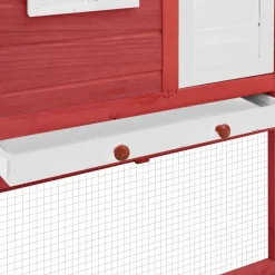 vidaXL Productos Para Mascotas-Gallinero con ponedero madera maciza abeto y blanco