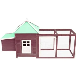 vidaXL Productos Para Mascotas-Gallinero con ponedero madera maciza abeto 190x72x102 cm