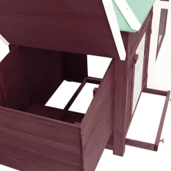 vidaXL Productos Para Mascotas-Gallinero con ponedero madera maciza abeto 190x72x102 cm