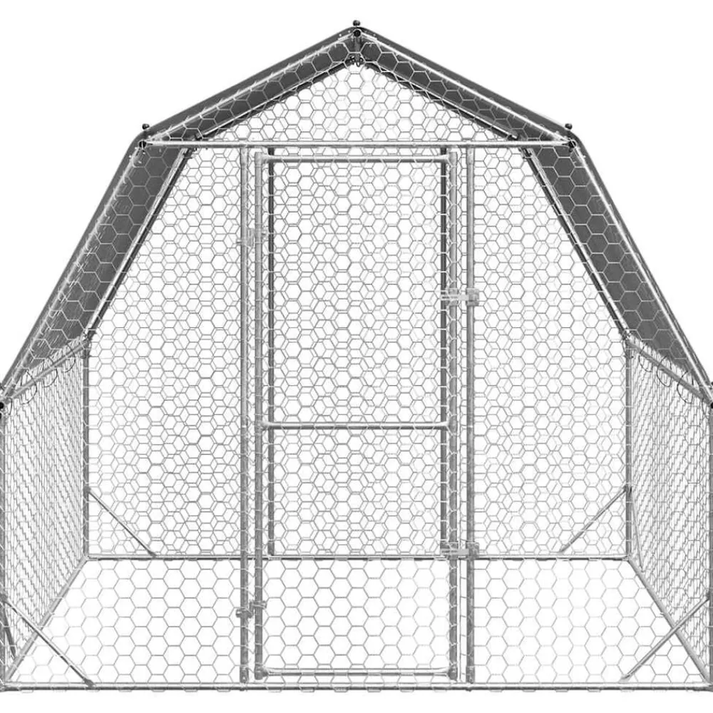 vidaXL Gallinero con techo 2,5x2x2,25 m acero galvanizado Online