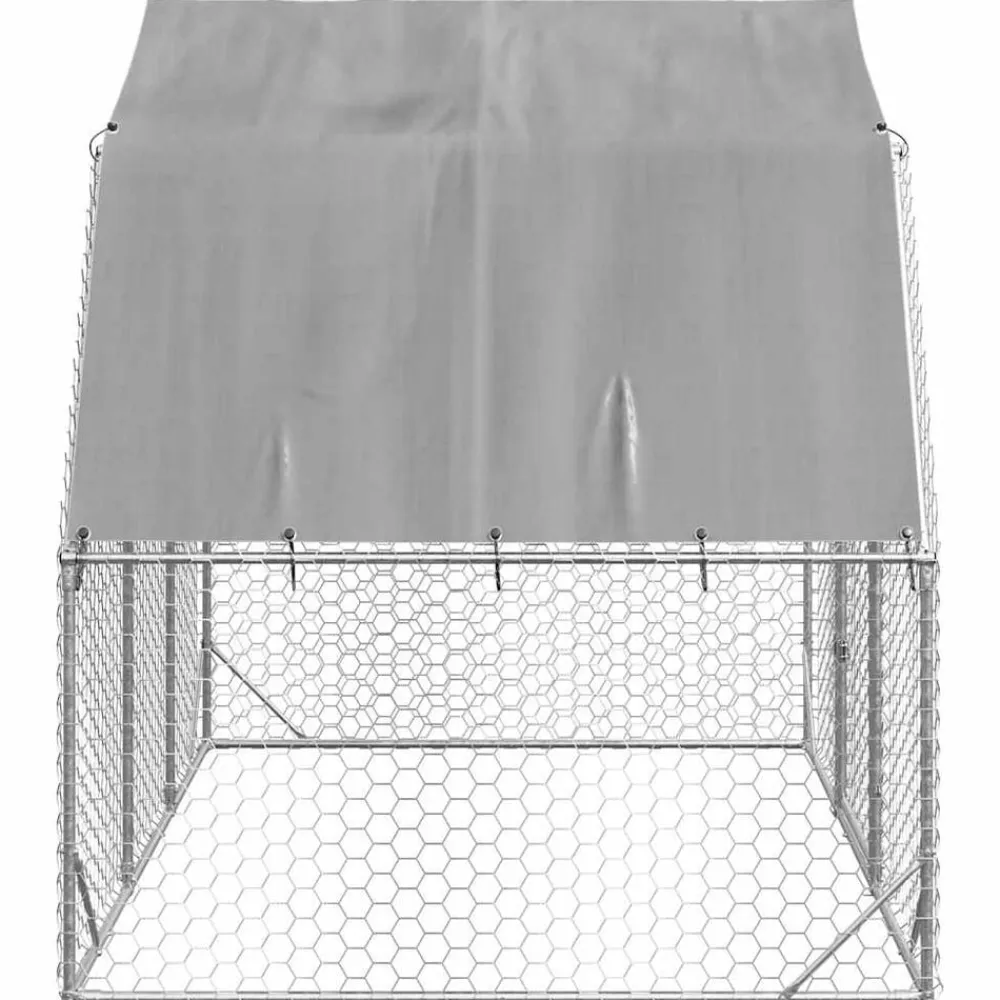 vidaXL Gallinero con techo 2,5x2x2,25 m acero galvanizado Online