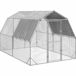 vidaXL Productos Para Mascotas-Gallinero con techo 2,5x4x2,25 m acero galvanizado