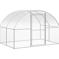 vidaXL Productos Para Mascotas-Gallinero de exterior de acero galvanizado 3x2x2 m