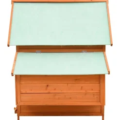 vidaXL Productos Para Mascotas-Gallinero de madera maciza de abeto rojo 150x96x110 cm