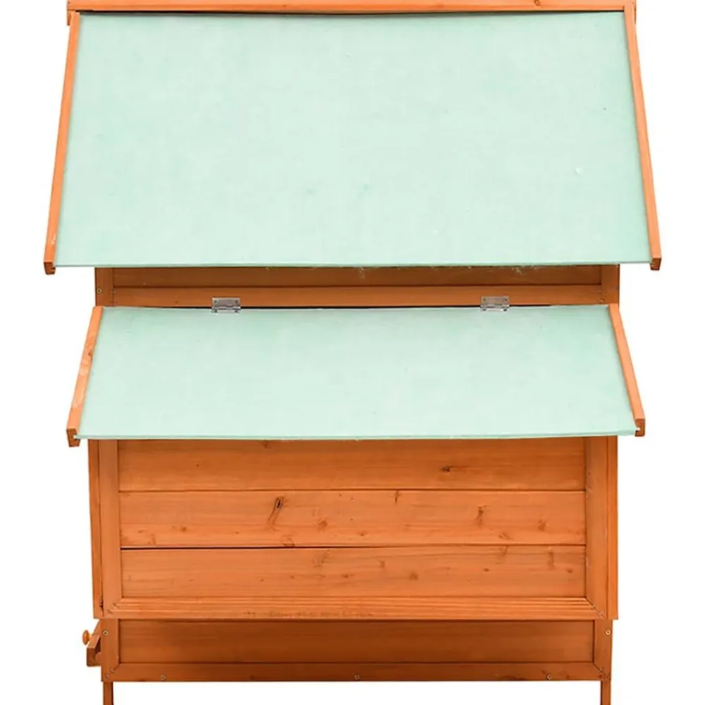 vidaXL Productos Para Mascotas-Gallinero de madera maciza de abeto rojo 150x96x110 cm