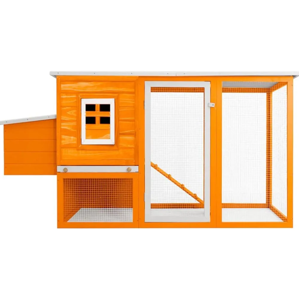 vidaXL Gallinero de madera con 1 jaula para huevos Latón New