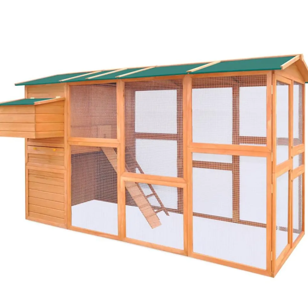vidaXL Productos Para Mascotas-Gallinero de madera 295x163x170 cm