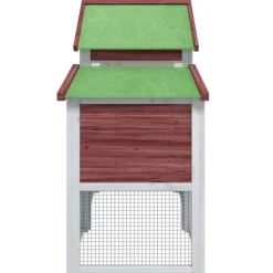 vidaXL Gallinero madera maciza de pino color 186,5x58,5x113 cm Moca Clearance