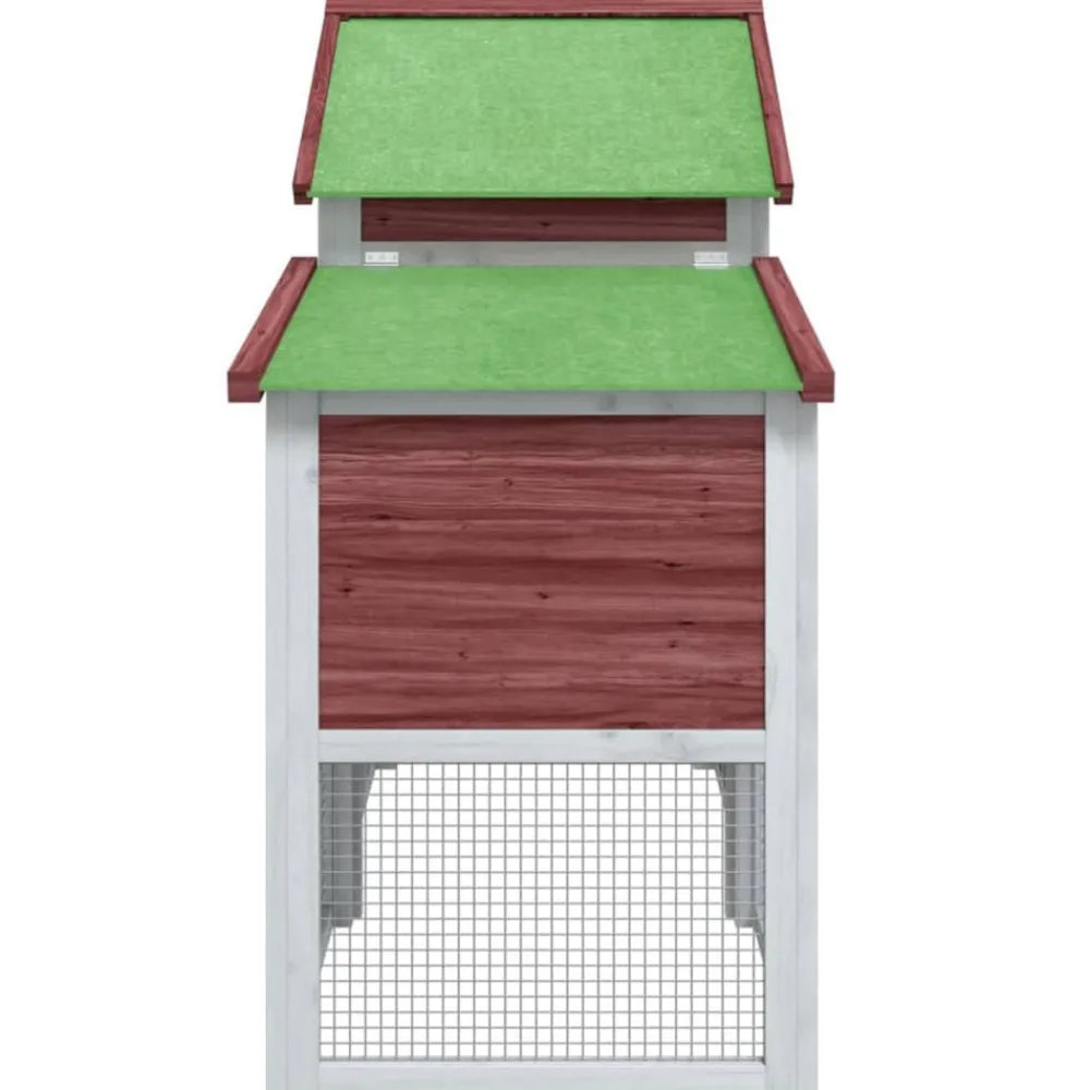 vidaXL Gallinero madera maciza de pino color 186,5x58,5x113 cm Moca Clearance