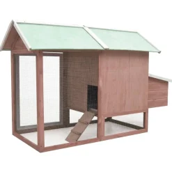 vidaXL Productos Para Mascotas-Gallinero madera maciza de pino y abeto 170x81x110 cm