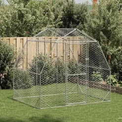 vidaXL Productos Para Mascotas-Gallinero 2,5x2x2,25 m acero galvanizado
