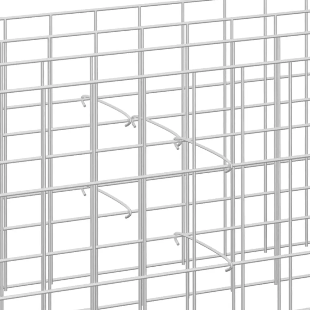 vidaXL Vallas De Jardín-Ganchos de gaviones 50 unidades acero galvanizado 10 cm