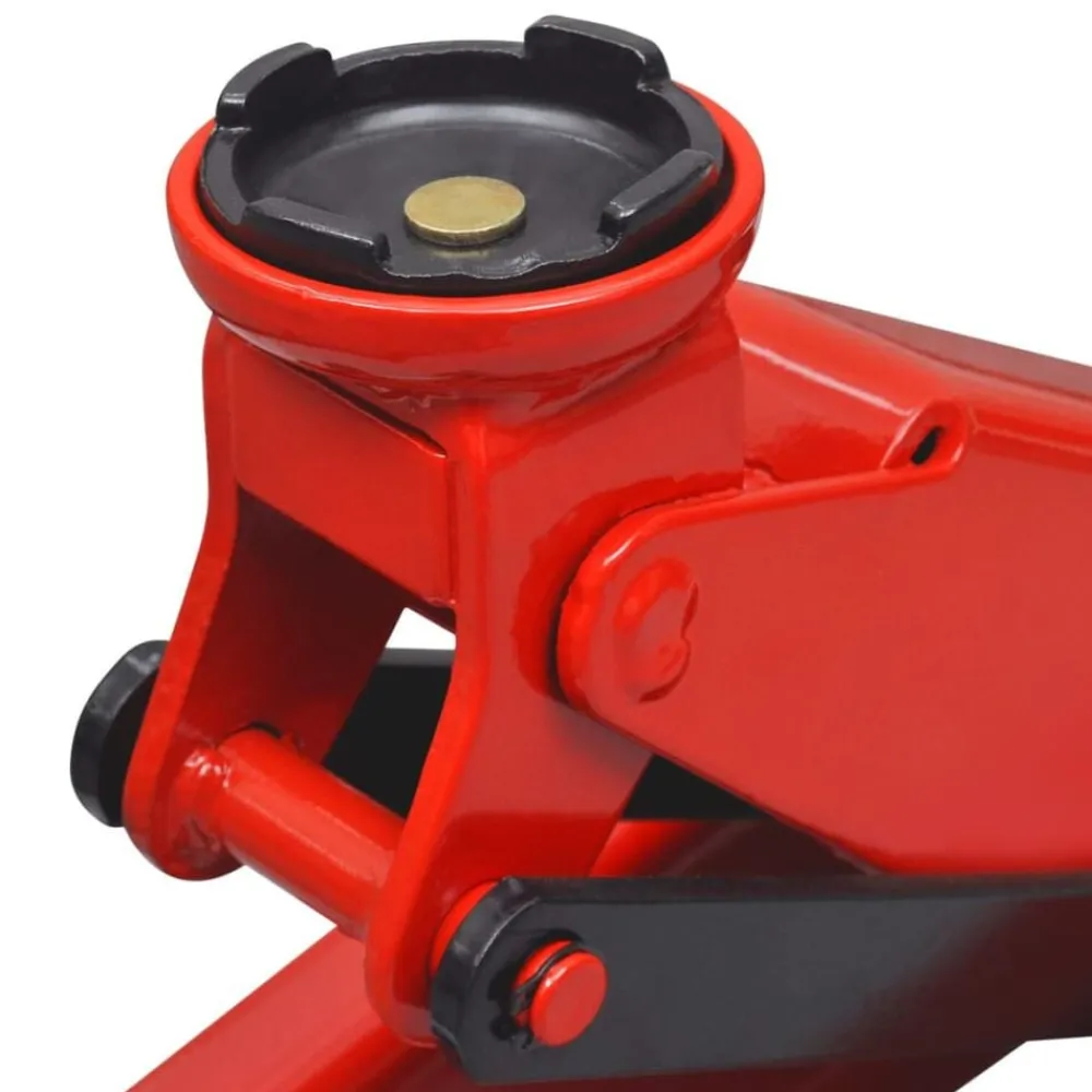 vidaXL Gato hidráulico bajo 3 toneladas rojo Discount