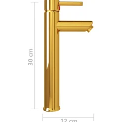 vidaXL Fontanería-Grifo mezclador de cuarto de baño 12x30 cm