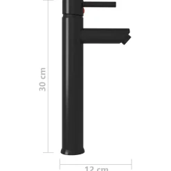 vidaXL Fontanería-Grifo mezclador de cuarto de baño 12x30 cm