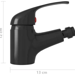 vidaXL Grifo mezclador de bidé 13x12 cm Negro Outlet