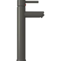vidaXL Grifo mezclador de cuarto de baño 12x30 cm Gris Discount