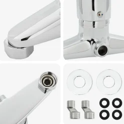 vidaXL Grifo Mezclador de Ducha G 1 / 2 pulgadas Cromado Sale