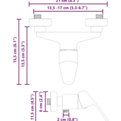 vidaXL Grifo Mezclador de Ducha G 1 / 2 pulgadas Cromado Sale