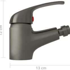 vidaXL Fontanería-Grifo mezclador de bidé 13x12 cm