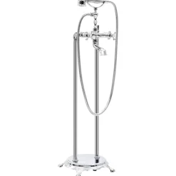 vidaXL Fontanería-Grifo para bañera de pie acero inoxidable 99,5 cm