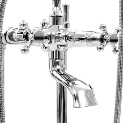vidaXL Fontanería-Grifo para bañera de pie acero inoxidable 99,5 cm