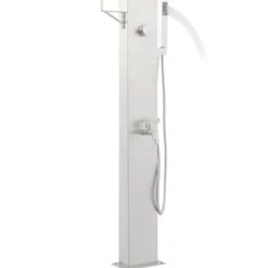 vidaXL Grifo para ducha de jardín acero inoxidable 110 cm Discount