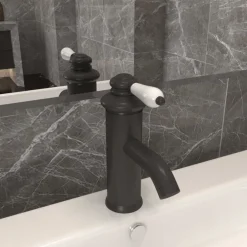 vidaXL Fontanería-Grifo para lavabo de baño 130x180 mm