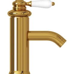 vidaXL Grifo para lavabo de baño 130x180 mm Dorado
