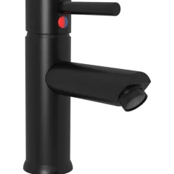 vidaXL Grifo para lavabo de baño acabado 130x176 mm Negro