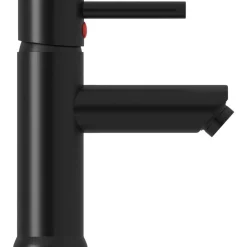 vidaXL Grifo para lavabo de baño acabado 130x176 mm Negro