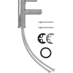 vidaXL Grifo para lavabo de baño acabado 130x176 mm Plateado Best