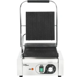vidaXL Grill parrilla estriada de acero inoxidable 1800 W 31x30,5x20cm Best