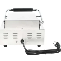 vidaXL Grill parrilla estriada de acero inoxidable 1800 W 31x30,5x20cm Best
