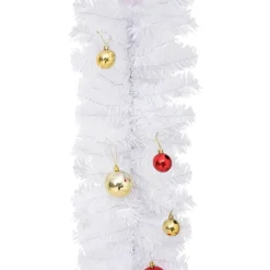 vidaXL Decoración-Guirnalda de Navidad decorada con bolas 5 m